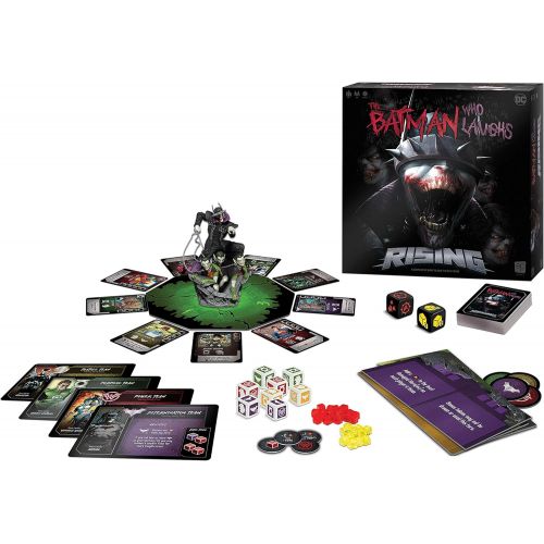  USAOPOLY The Batman Who Laughs Rising Cooperative Board Game Featuring DC Comics Heroes and Villains - Wonder Woman, Green Lantern, Hawkgirl, Batman, Harley Quinn, The Flash, Cyborg License