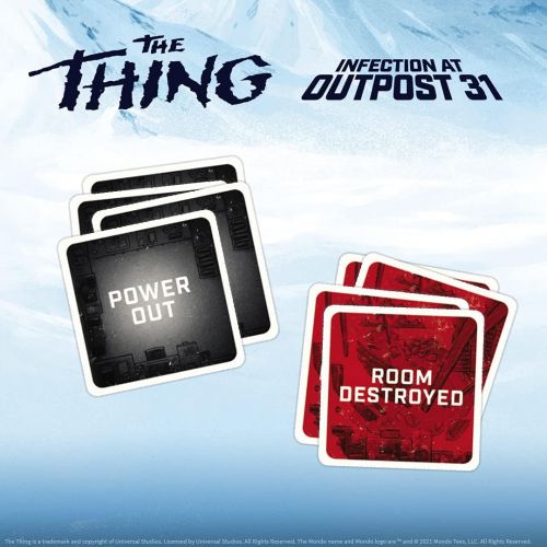  USAOPOLY The Thing Infection at Outpost 31 Board Game 2nd Edition Social Deduction Game Based on 1982 John Carpenter Science Fiction Horror Film Collectible Horror Board Game