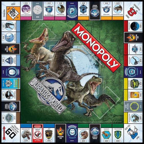  USAOPOLY Monopoly: Jurassic World Edition Board Game