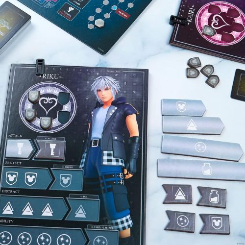  USAOPOLY Kingdom Hearts Perilous Pursuit Board Game Play As Sora, Donald, Goofy, Kairi, and Riku Dice Game Based on Kingdom Hearts Video Game Series Officially Licensed Disney Game