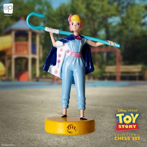  USAOPOLY Disney Pixar Toy Story Collectors Chess Set Featuring Toy Story 4 Characters Jessie, Buzz Lightyear, Bo Peep, Woody 32 Custom Sculpted Collectible Chess Pieces