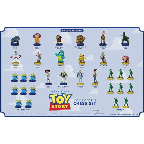  USAOPOLY Disney Pixar Toy Story Collectors Chess Set Featuring Toy Story 4 Characters Jessie, Buzz Lightyear, Bo Peep, Woody 32 Custom Sculpted Collectible Chess Pieces