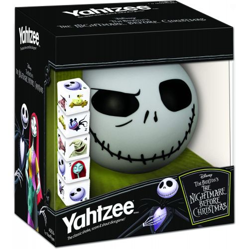  USAOPOLY Disney Yahtzee The Nightmare Before Christmas Dice Game Collectible Jack Skellington Toy Family Dice Game & Travel Games