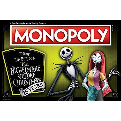  USAOPOLY Monopoly Disney Nightmare Before Christmas 25 Years Board Game 25th Anniversary Collectors Edition Collectible Monopoly Tokens