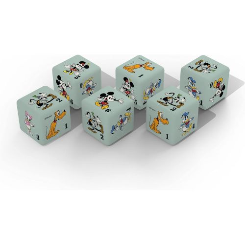  USAOPOLY Disney Mickey Mouse Dice Set Collectible d6 Dice Featuring Characters Pluto, Goofy, Daisy, Donald Duck, Minnie Mouse, and Mickey Mouse Officially Licensed 6 Sided Dice