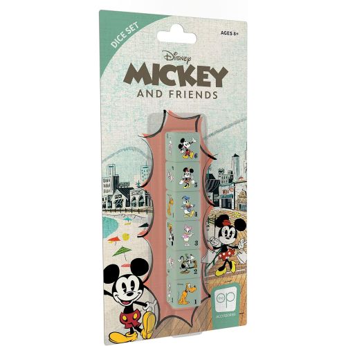  USAOPOLY Disney Mickey Mouse Dice Set Collectible d6 Dice Featuring Characters Pluto, Goofy, Daisy, Donald Duck, Minnie Mouse, and Mickey Mouse Officially Licensed 6 Sided Dice