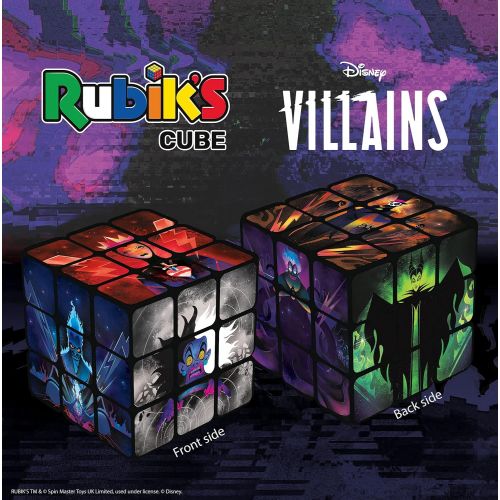  USAOPOLY Disney Villains Rubiks Cube Collectible Puzzle Cube Featuring Characters Cruella de Vil, Dr. Facilier, Hades, Maleficent, The Evil Queen, and Ursula Officially Licensed 3x3x3 Rub