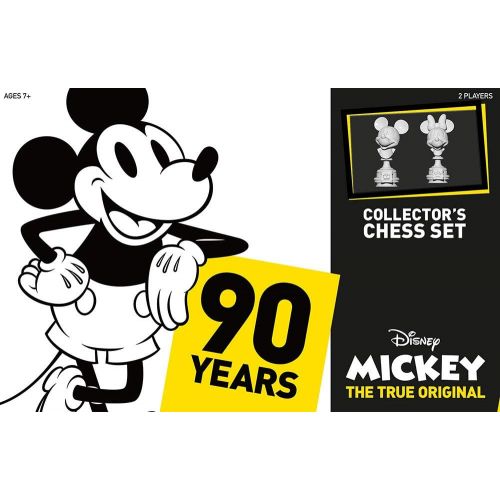  USAOPOLY Mickey The True Original Chess Set 90th Anniversary Collectable Piece Figures Set 32 Custom Scuplt Pieces Classic Disney Mickey Mouse Characters