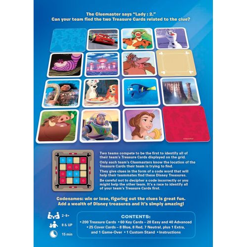  USAOPOLY Codenames Disney Family Edition Best Family Board Game, Great Game for All Ages Featuring Disney Characters, Disney Artwork Board Game for 2 Players or More Perfect for Disney Fans