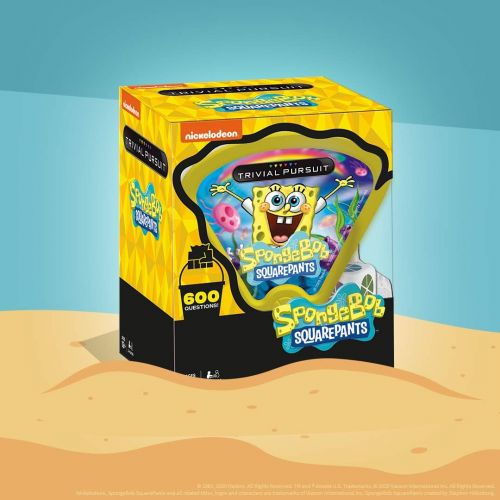  [아마존베스트]USAOPOLY Trivial Pursuit Spongebob Squarepants Quickplay Edition | Trivia Game Questions from Nickelodeons Spongebob Squarepants | 600 Questions & Die in Travel Container | Officially Licen