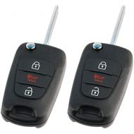 [아마존베스트]USARemote fits 2012-2014 Kia Rio / 2010-2013 Kia Soul Flip Key Fob Remote Case Shell (NYOSEKSAM11ATX), Set of 2