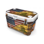 USATuff Wrap (Cooler Not Included) - Full Kit Fits Ozark Trail 73QT - Protective Custom Vinyl Decal - USA Gadsden Split Dont Tread