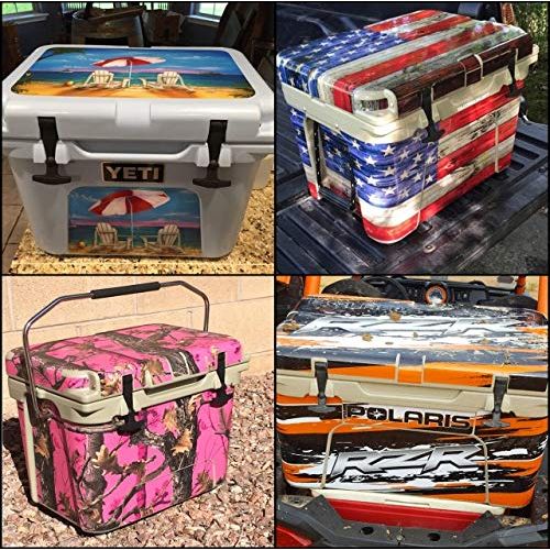  USATuff Wrap (Cooler Not Included) - Full Kit Fits Ozark Trail 73QT - Protective Custom Vinyl Decal - 2nd Amend Wing Camo