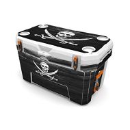 USATuff Wrap (Cooler Not Included) - Full Kit Fits Ozark Trail 52QT - Protective Custom Vinyl Decal - Pirate Flag Wood