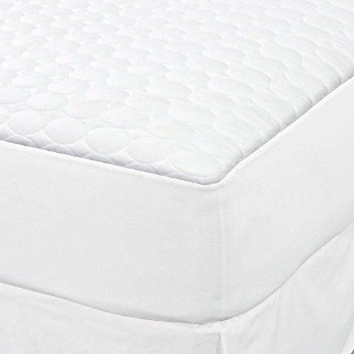  USA_Best_Seller 1 King Size White Fitted Quilted Mattress Pad Salon Hotel Rent Room Soft Nice Useful Bedroom 78x80x12 Deep Pocket