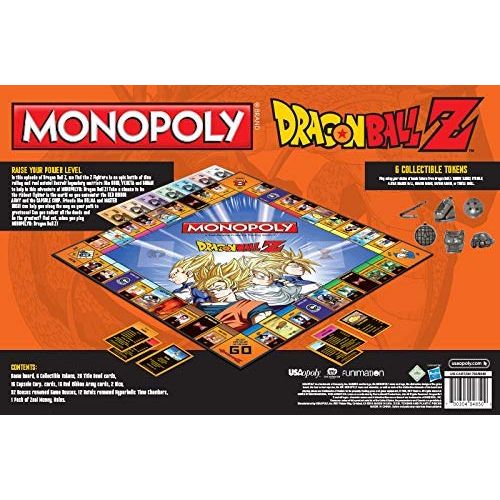  USAopoly Monpoly Dragon Ball Z Board Game | Recruit legendary warriors like GOKU, VEGETA and GOHAN | Official Dragon Ball Z Anime Series Merchandise | Themed Monopoly Game