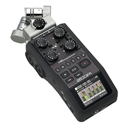  Zoom H6 Six-Track Portable Recorder w Resident Audio R100 Headphones - Bundle