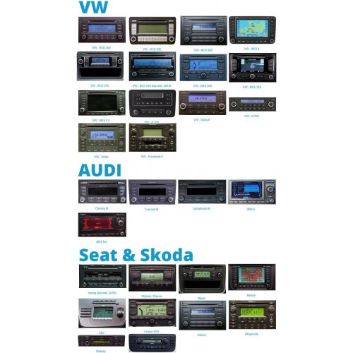  [아마존베스트]-Service-Informationen USB-Nachruesten-en USBN-BT Bluetooth Streaming Module for Retrofitting VAG Quadlock Radios