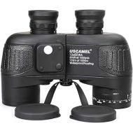 USCAMEL 10x50 Marine Binoculars for Adults, Waterproof Binoculars with Rangefinder Compass BAK4 Prism FMC Lens Fogproof for Navigation Birdwatching Hunting