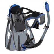 USDIVER U.S. Divers Adult Action Camera Ready Snorkeling Set in Black/Blue
