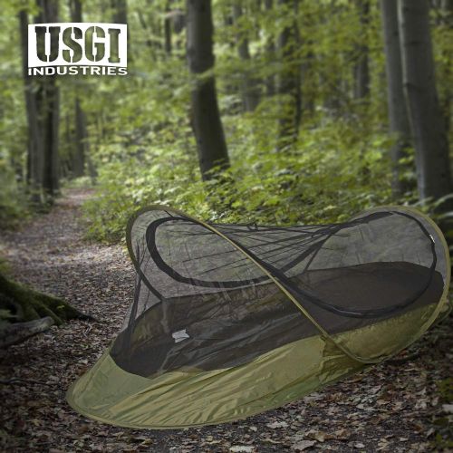  USGI Industries Bivy Tent Sleeping Net System for Outdoors, Camping, Home and Flying Insect Protection