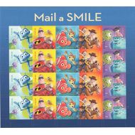 USPS Forever Stamps Disney Pixar Mail a Smile Sheet of 20 Stamps