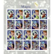 USPS The Art of Disney: Magic, Full Sheet of 20 x 41 Cent Postage Stamps, USA 2007, Scott 4192 95