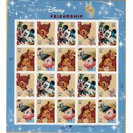 USPS The Art of Disney Friendship Sheet of 20 x 37 cent Stamps, Scott 3865 68