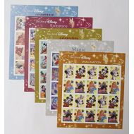 USPS The Art of Disney Set of 5 Sheets, Celebration, Friendship, Imagination, Magic, Romance Collectible Postage Stamps