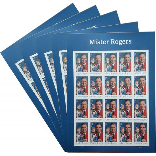  Mister Mr. Rogers 10 Sheets of 20 Forever USPS Postage Stamp Celebration Children Party (200 stamps)