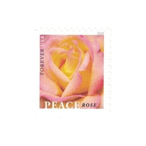  Peace Rose USPS Forever Stamp (10 Booklets (200 Stamps))