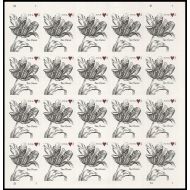 Vintage Tulip 5 sheets of 20 USPS Forever 2 Oz. Postage Stamps