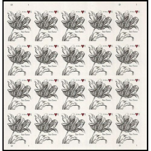  Vintage Tulip 5 sheets of 20 USPS Forever 2 Oz. Postage Stamps