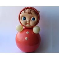 USSRovskyVintage Big Soviet Roly Poly. Roly-Poly. Large Roly-Poly. Soviet Roly-Poly. Nevalyashka.musical doll. Vintage. roly poly ding.soviet toy. 音的玩具