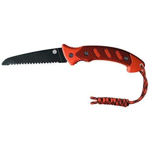  [아마존베스트]UST ParaSaw PRO Liner Lock Folding with 5.5 Inch Blade and TPR Handle, ParaTinder Cord, Fire Starter and Emergency Whistle for Hiking, Camping and Survival