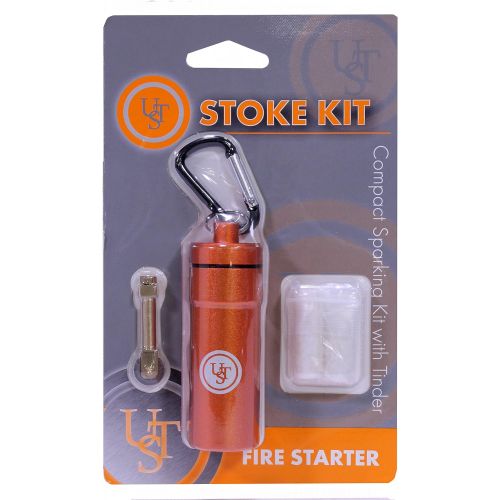 [아마존베스트]UST Stoke Kit with Micro SparkWheel Fire Starter and Two Light-Me Tinder Pieces in the Waterproof Compact BASE Case Great for Camping, Backpacking, Outdoor Survival and More