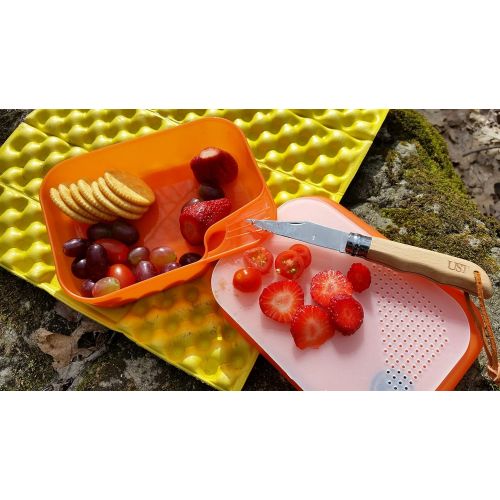  [아마존베스트]UST PackWare Mess Kit with Self Contained, BPA Free Construction and Eating Utensils for Hiking, Camping, Backpacking, Travel and Outdoor Survival