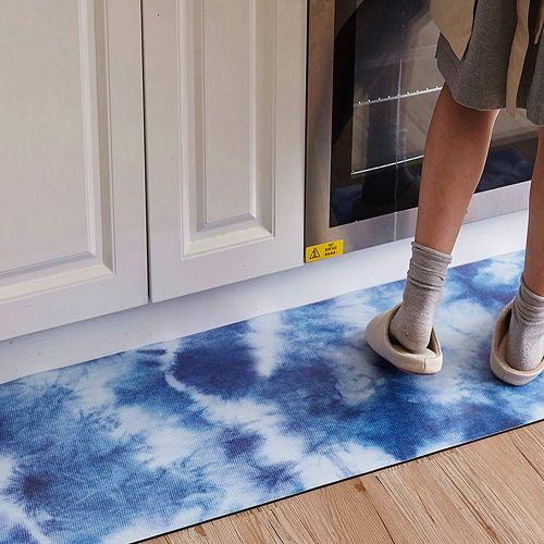  USTIDE Ustide Rubber Backed Mat 17.7 x 70.9 Solid Swirl Doormat Accent Non-Slip Rug - Pizazz Collection Oil Proof Kitchen Dining Living Hallway Bathroom Pet Entry Rugs …