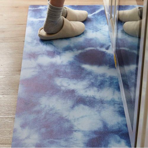  USTIDE Ustide Rubber Backed Mat 17.7 x 70.9 Solid Swirl Doormat Accent Non-Slip Rug - Pizazz Collection Oil Proof Kitchen Dining Living Hallway Bathroom Pet Entry Rugs …