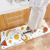 USTIDE Ustide Waterproof Rubber Backed Mat 17.7 x 59 Accent Non-Slip Rug - Fruit Collection Kitchen Dining Living Hallway Bathroom Pet Entry Rugs