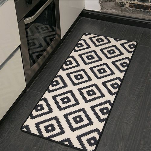  USTIDE Ustide 2 Pieces Set Non-slip Kitchen Rug Runner Mr.Lattice Washable Floor Rug