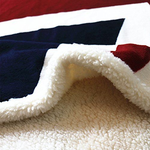  USTIDE Super Soft Union Jack Fleece Blanket The Sherpa Throw Blanket Super Comfy Blanket Comfort Caring Gift Blanket 51x63
