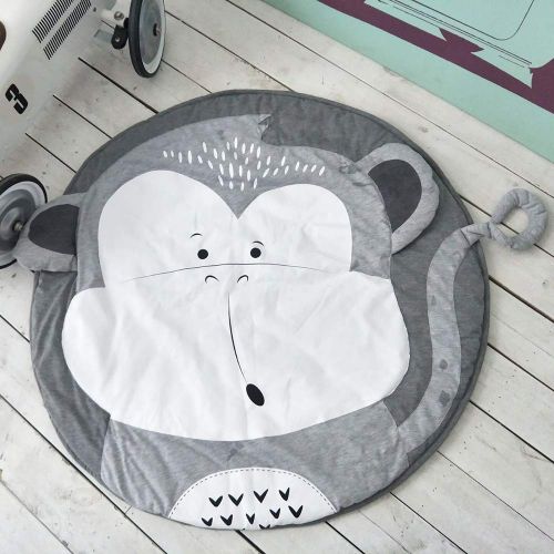  Visit the USTIDE Store USTIDE Baby Play Mat Cotton Floor Gym - Non-Toxic Non-Slip Reversible Washable,37.4x37.4(Monkey)