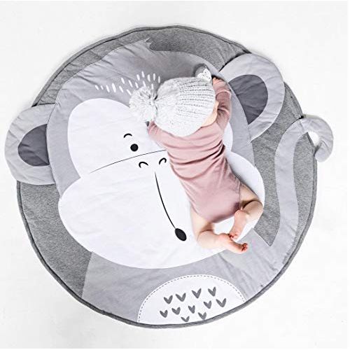  Visit the USTIDE Store USTIDE Baby Play Mat Cotton Floor Gym - Non-Toxic Non-Slip Reversible Washable,37.4x37.4(Monkey)