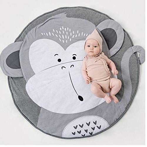  Visit the USTIDE Store USTIDE Baby Play Mat Cotton Floor Gym - Non-Toxic Non-Slip Reversible Washable,37.4x37.4(Monkey)