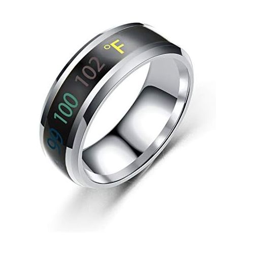  [아마존베스트]USUASI TSSP-177 Smart Ring New Technology Magic Finger for boy&Girl Smart Temperature Lovers Rings, Accessories