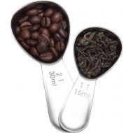 None Stainless Steel Coffee Measuring Scoops Set,1 tablespoon & 2 tablespoon set (Stainless Steel)