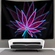 Marke: USport USport Wandteppich Marijuana Weed Leaf Purple Tapisserie Strandtuch Wandtuch Dekotuch Wandbehange Yogamatte Strandtuch Sofa Cover Wand Dekor 100 * 150cm