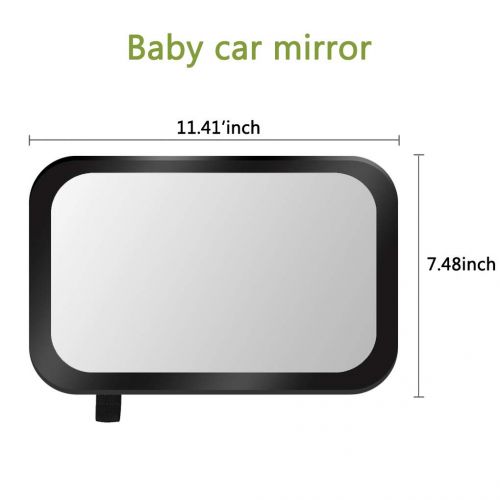  UStyle Baby car Mirror,Baby Backseat Mirror,Rear Facing Mirrors Facing car seat,Crystal Clear View of Infant,Safe, Secure & Shatterproof, Wide View 360 °Adjustable