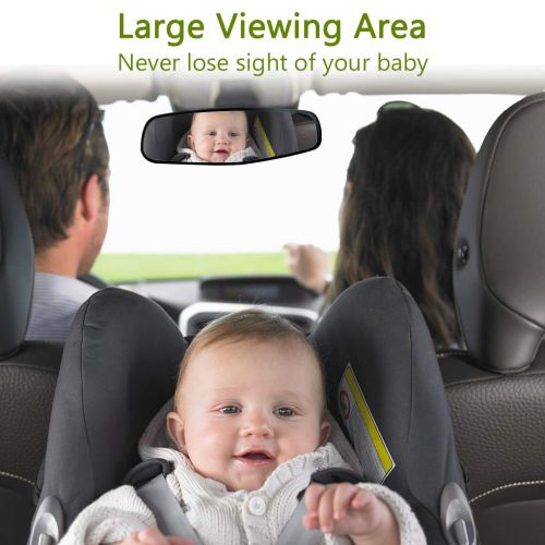  UStyle Baby car Mirror,Baby Backseat Mirror,Rear Facing Mirrors Facing car seat,Crystal Clear View of Infant,Safe, Secure & Shatterproof, Wide View 360 °Adjustable